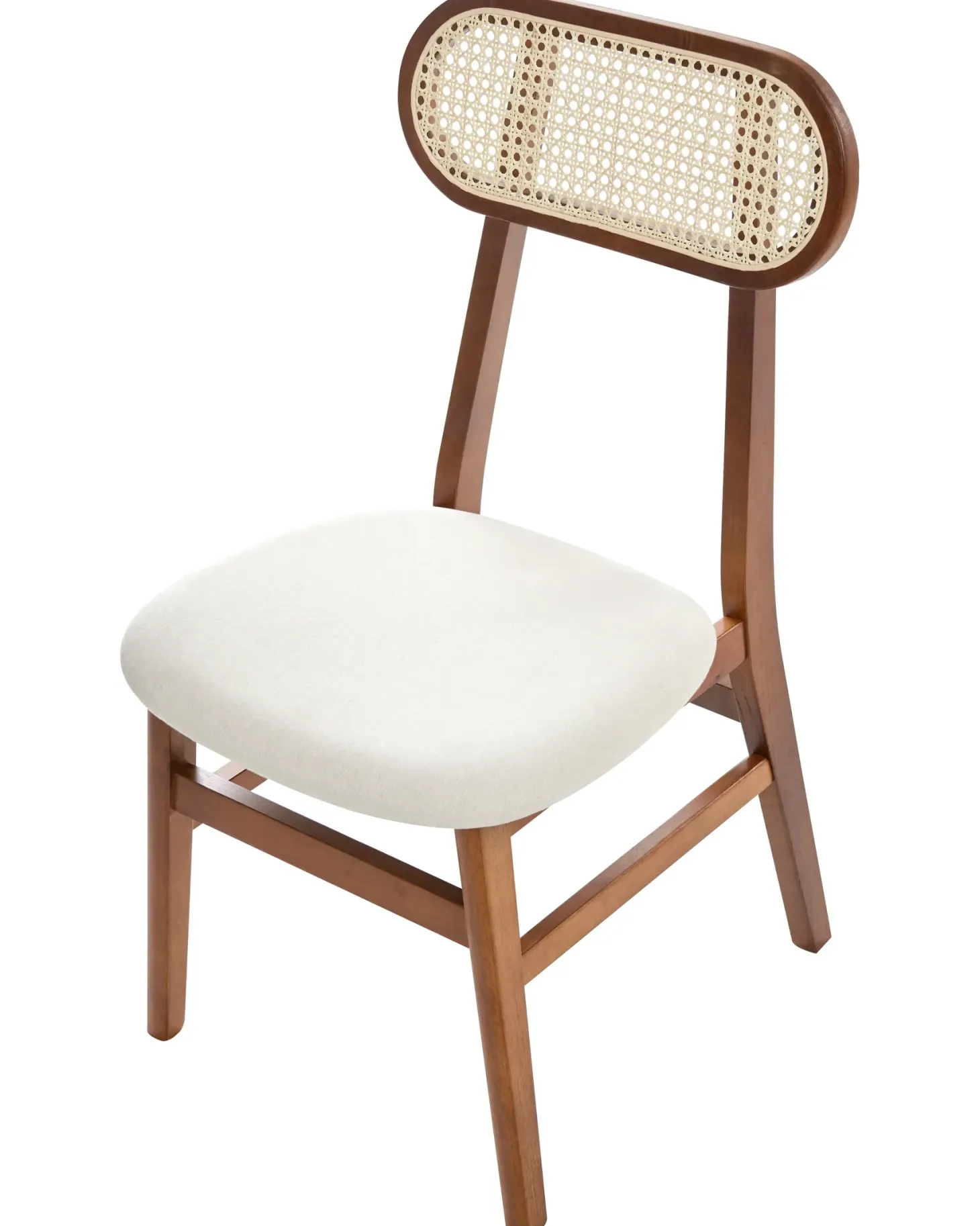 Sæt med 2 spisebordsstole FALLON Træ Brun/lys beige