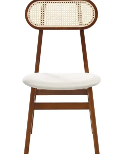 Sæt med 2 spisebordsstole FALLON Træ Brun/lys beige