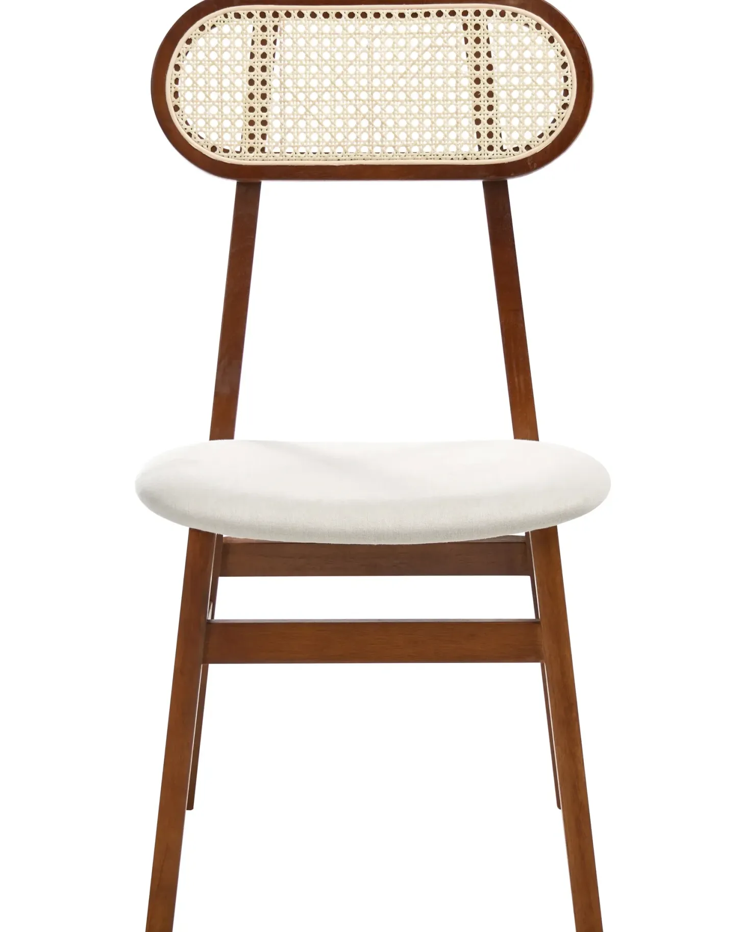 Sæt med 2 spisebordsstole FALLON Træ Brun/lys beige
