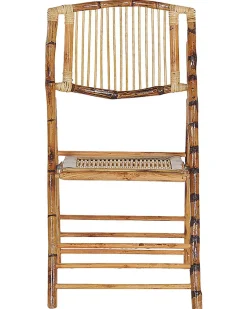 Sæt med 4 spisebordsstole Foldbar TRENTOR Bambus Naturlig