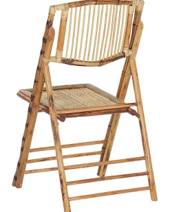 Sæt med 4 spisebordsstole Foldbar TRENTOR Bambus Naturlig