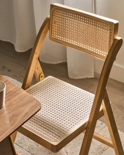 Sæt med 2 spisebordsstole Foldbar MODANE Bambus Lysebrun