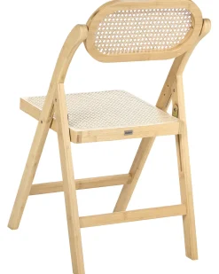 Sæt med 2 spisebordsstole Foldbar ORAISON Bambus Lysebrun