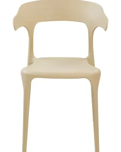 Sæt med 8 spisebordsstole GUBBIO Sand Beige
