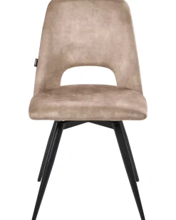 Sæt med 2 spisebordsstole HALLETT Velour Beige