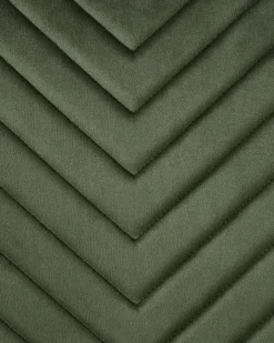 Sæt med 4 spisebordsstole HAVRE Velour Olivengrøn