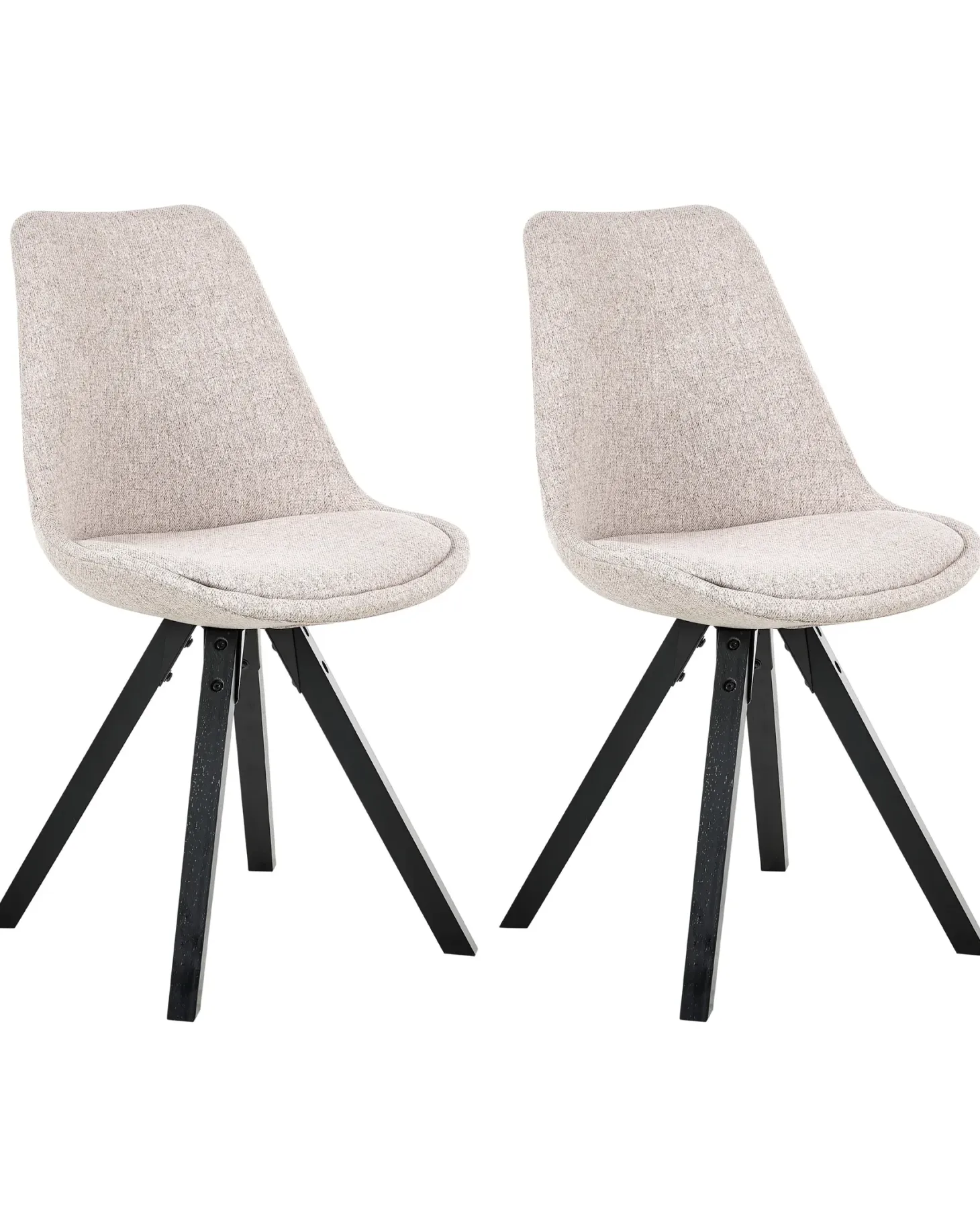 Sæt med 2 spisebordsstole HEDLEY Beige