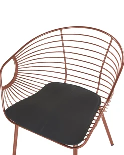 Sæt med 2 spisebordsstole HOBACK Metal Kobber