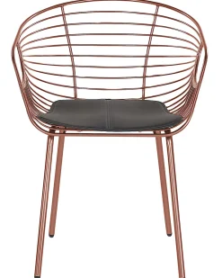 Sæt med 2 spisebordsstole HOBACK Metal Kobber