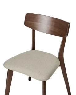 Sæt med 2 spisebordsstole HOLLY Træ Brun/beige