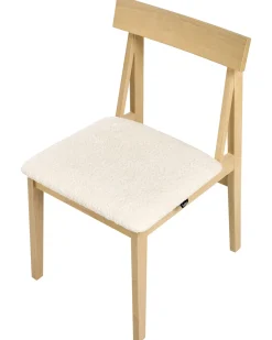 Sæt med 2 spisebordsstole ISLE Træ Lysebrun/beige