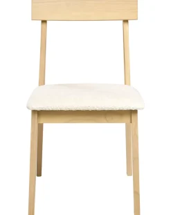 Sæt med 2 spisebordsstole ISLE Træ Lysebrun/beige