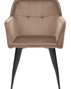 Sæt med 2 spisebordsstole JASMIN Velour Brun