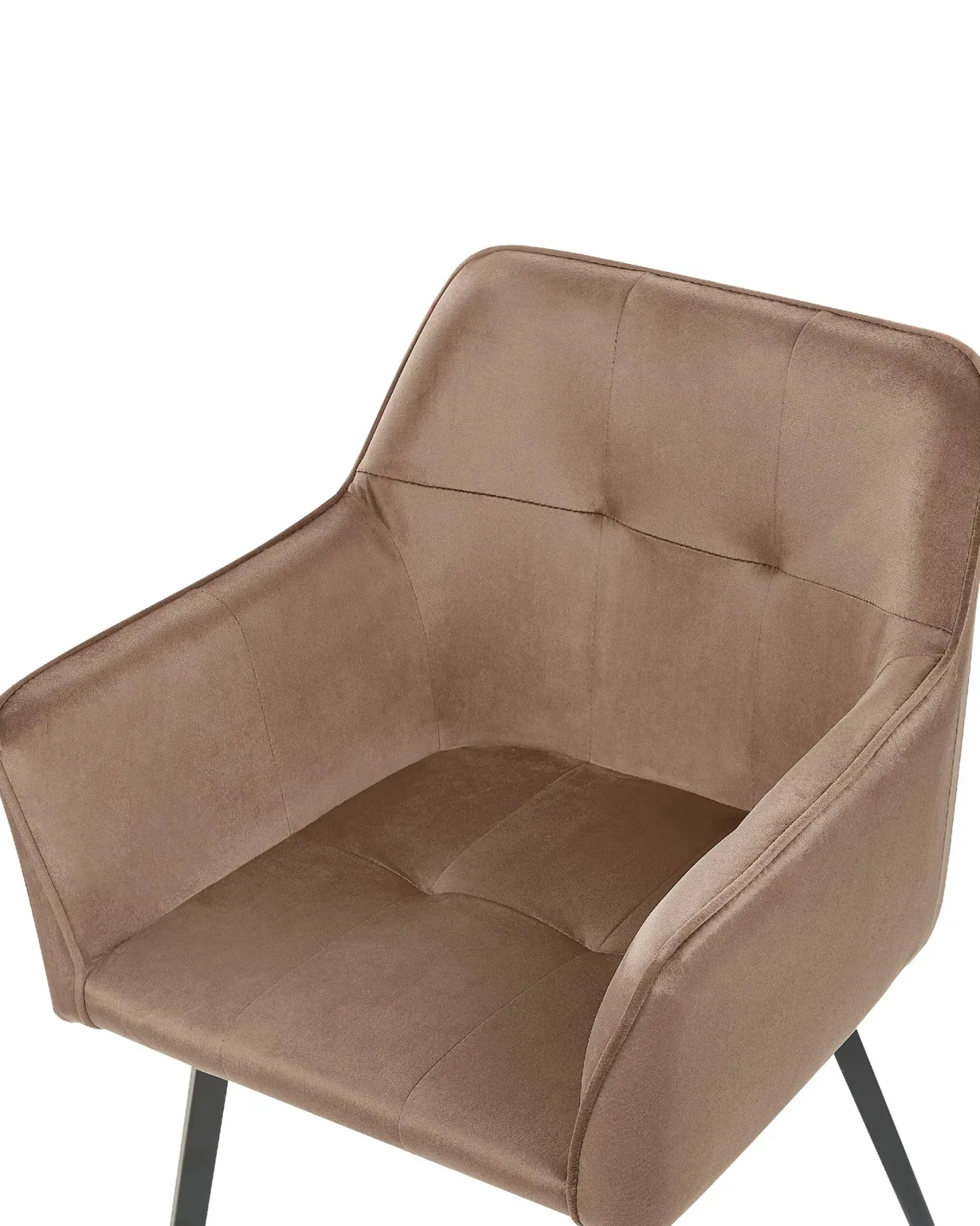 Sæt med 2 spisebordsstole JASMIN Velour Brun