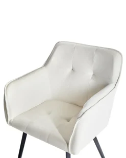 Sæt med 2 spisebordsstole JASMIN Velour Lys Beige