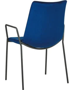 Sæt med 2 spisebordsstole JEFFERSON Velour Mørkeblå