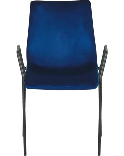 Sæt med 2 spisebordsstole JEFFERSON Velour Mørkeblå