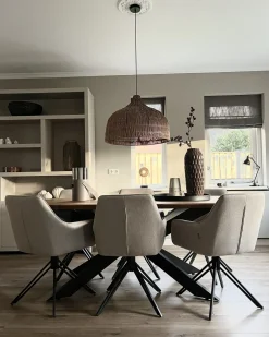 Sæt med 2 spisebordsstole JODAR Brungrå