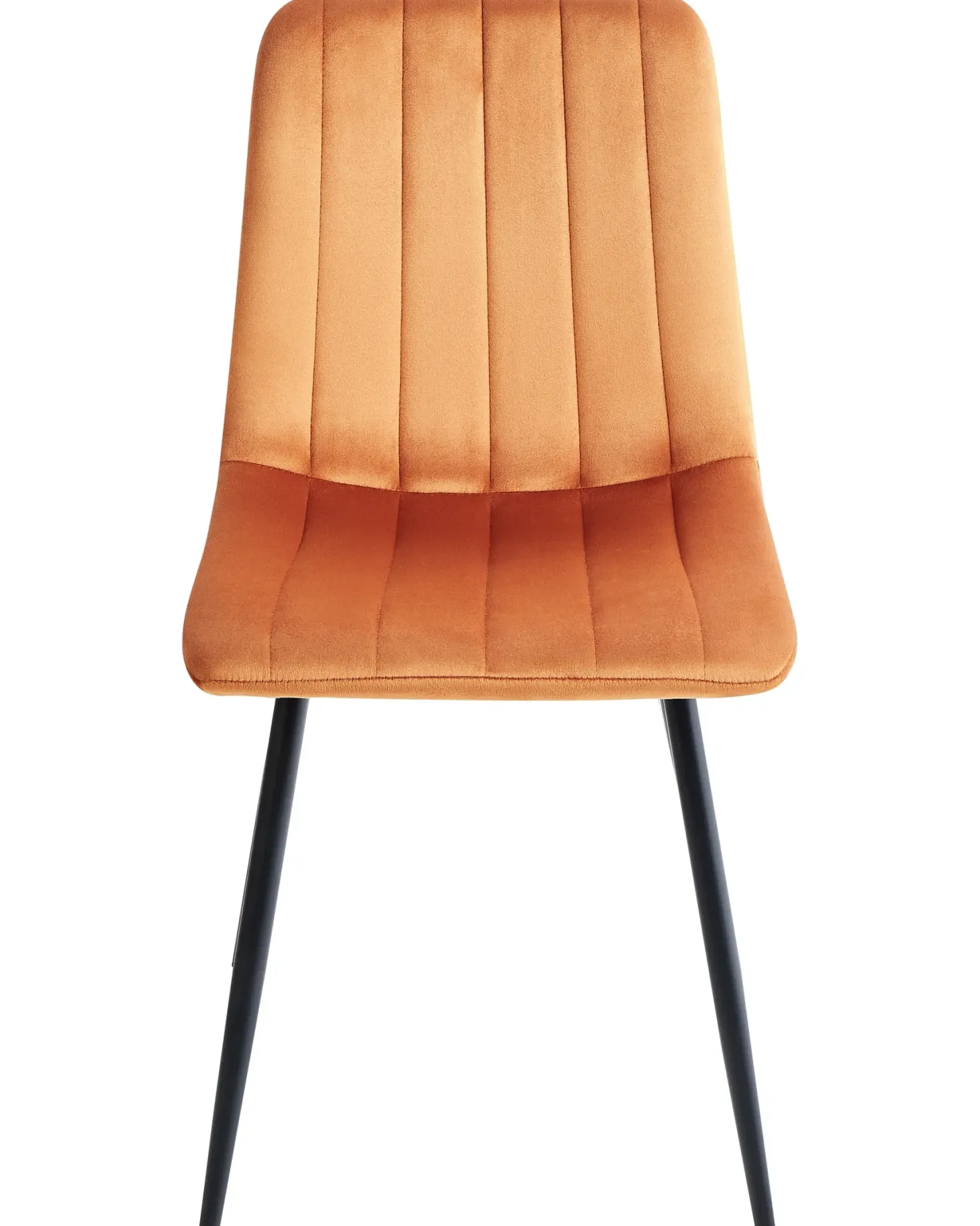 Sæt med 4 spisebordsstole KALISPELL Velour Orange