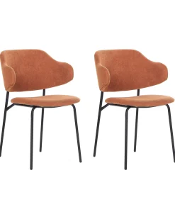 Sæt med 2 spisebordsstole KENAI Orange