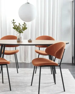 Sæt med 2 spisebordsstole KIANA Orange