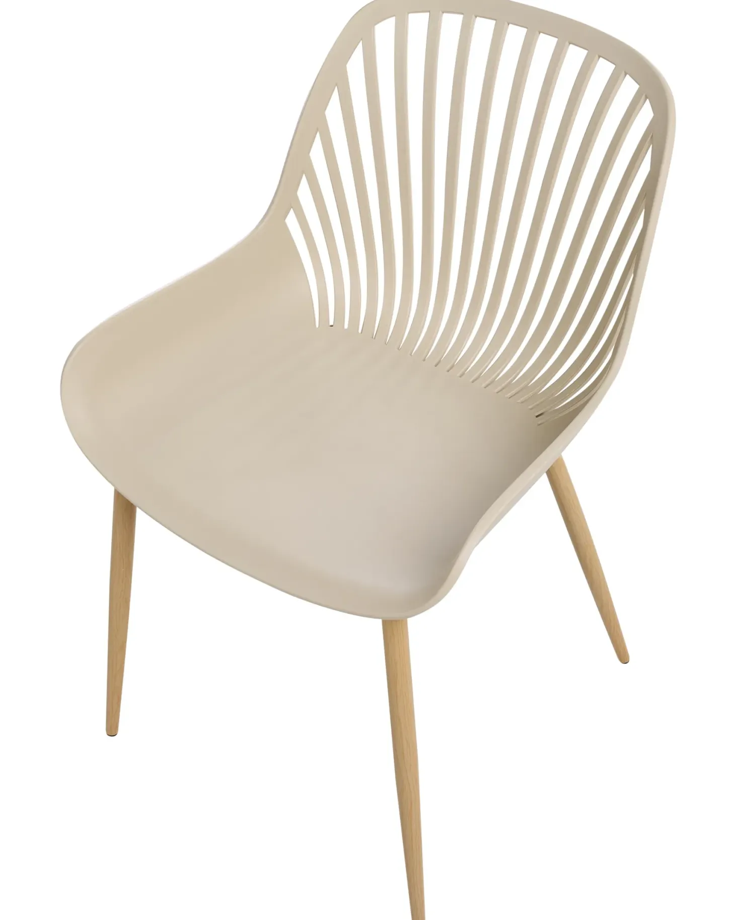 Sæt med 4 spisebordsstole KLEVE Beige