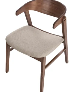 Sæt med 2 spisebordsstole LILLY Brun/beige