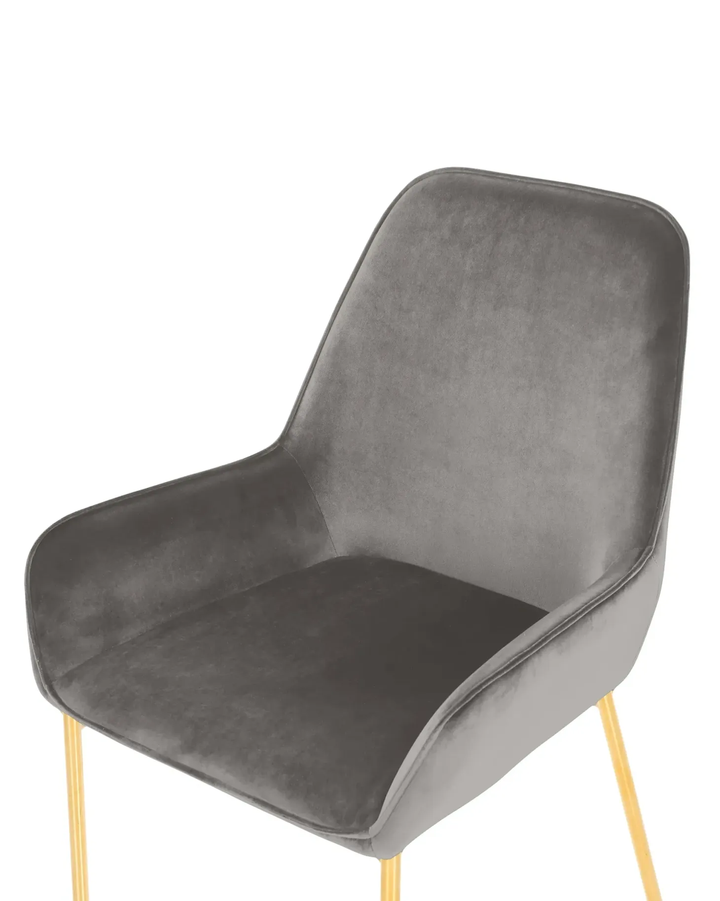 Sæt med 2 spisebordsstole LOVERNA Velour Grå