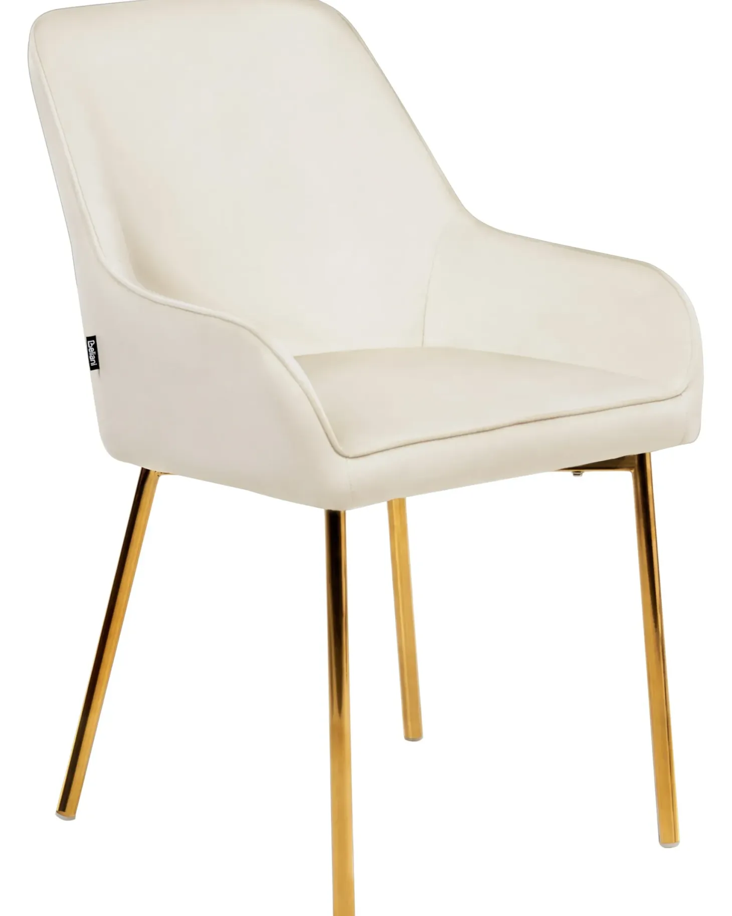 Sæt med 2 spisebordsstole LOVERNA Velour Cremehvid