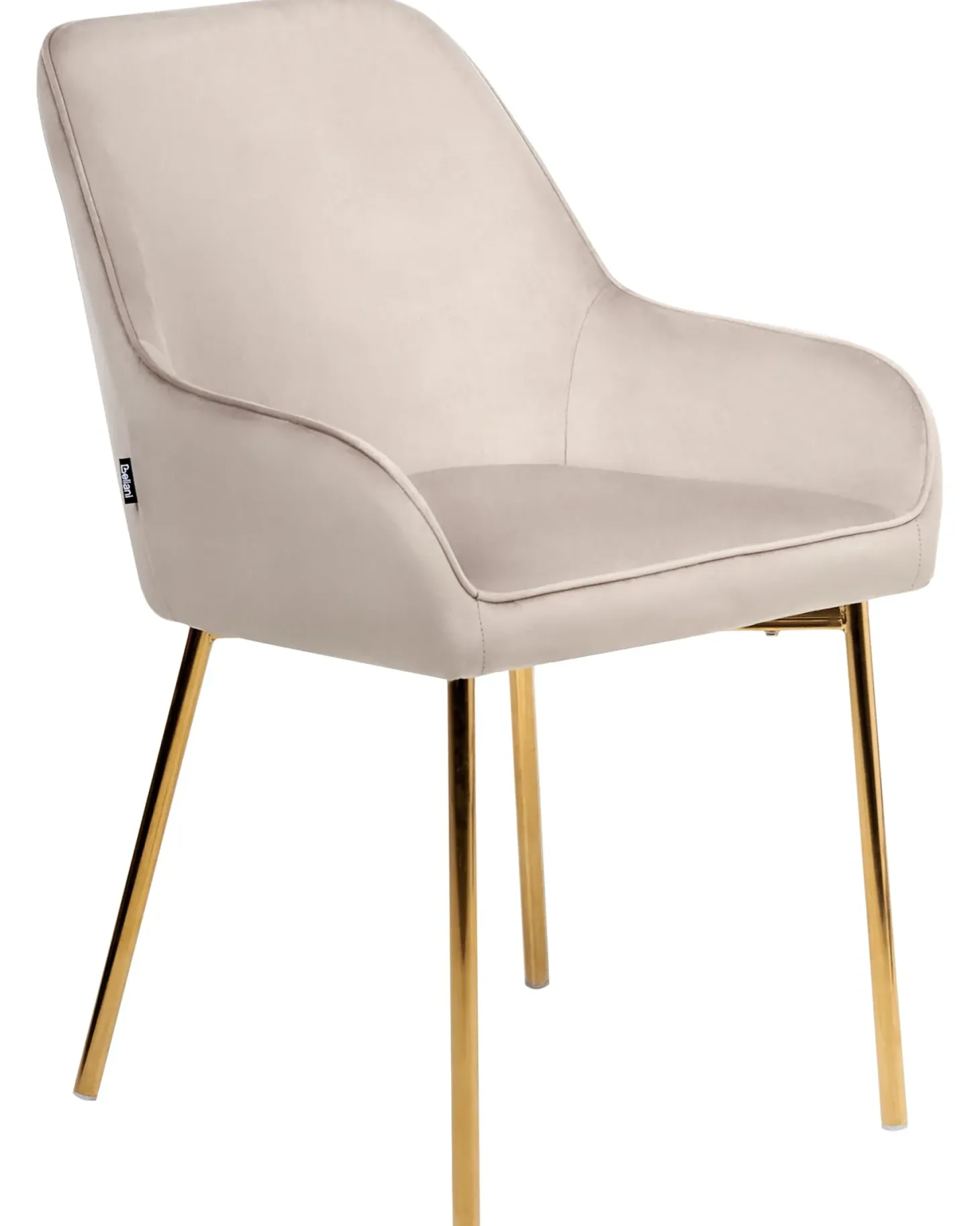 Sæt med 2 spisebordsstole LOVERNA Velour Beige