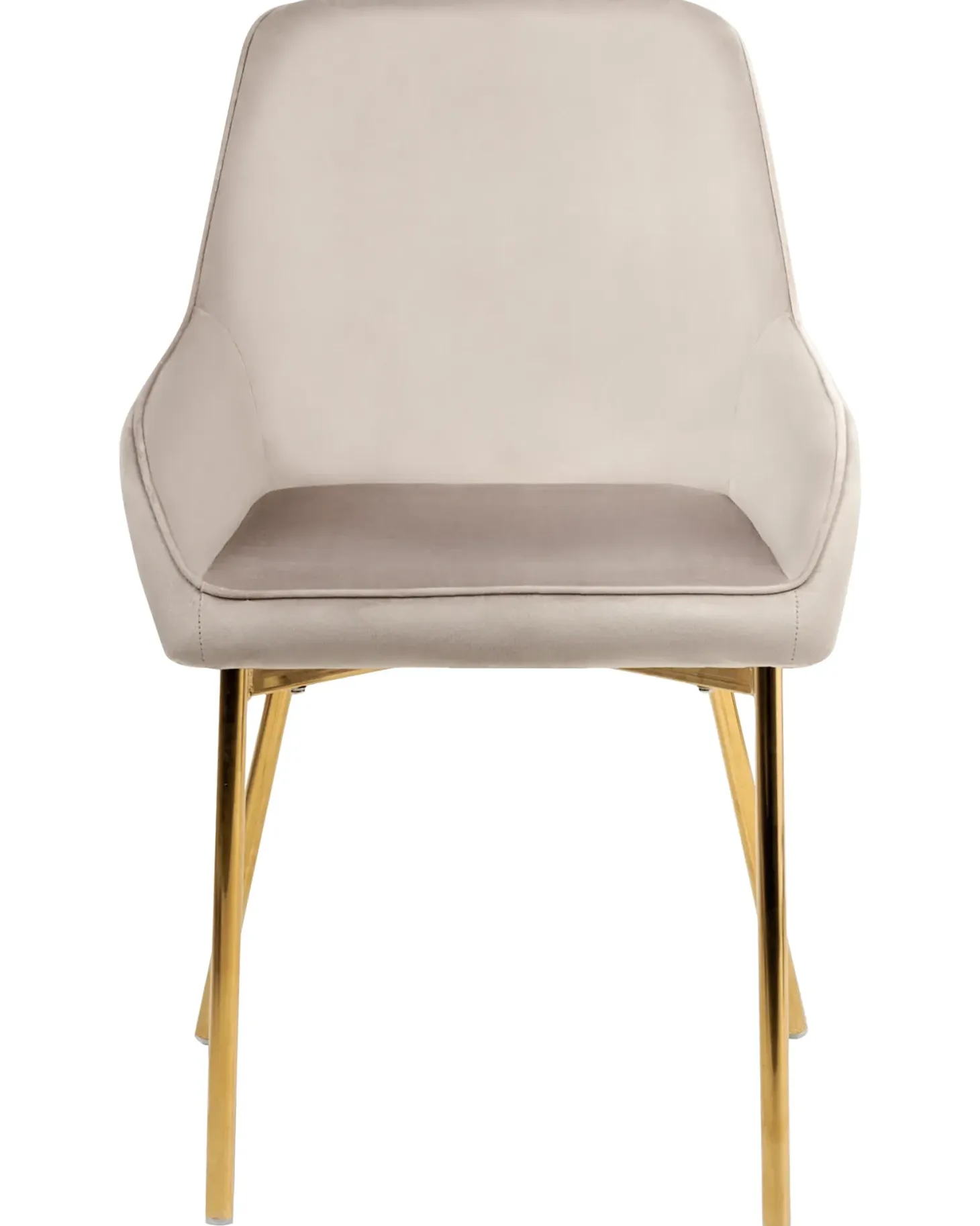 Sæt med 2 spisebordsstole LOVERNA Velour Beige