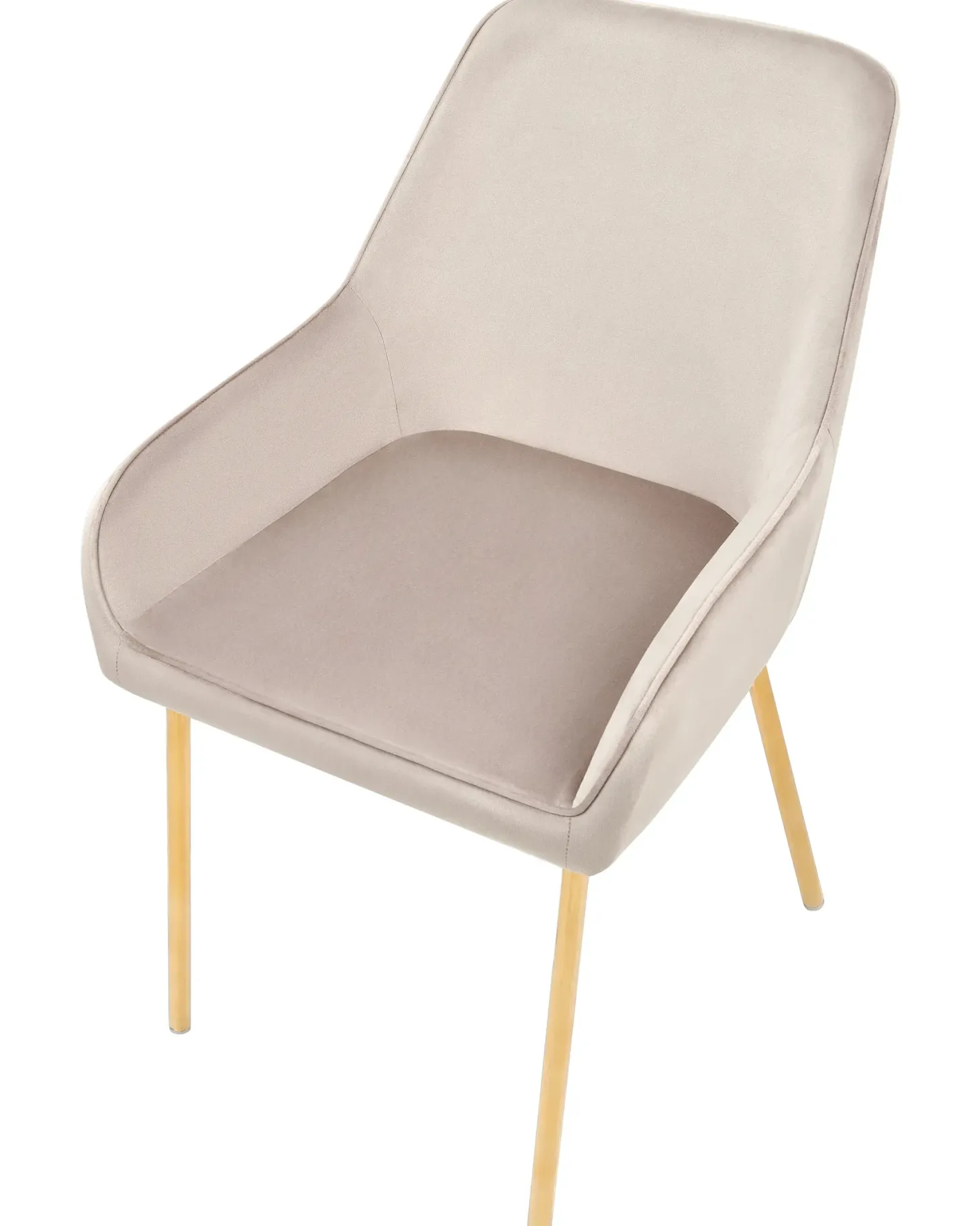 Sæt med 2 spisebordsstole LOVERNA Velour Beige