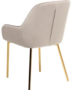 Sæt med 2 spisebordsstole LOVERNA Velour Beige