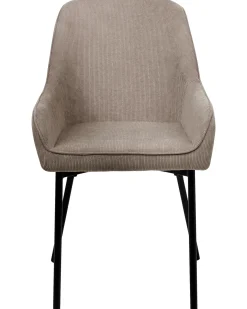 Sæt med 2 spisebordsstole LOVERNA Fløjl Beige