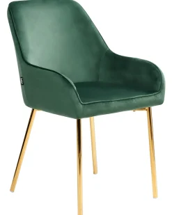 Sæt med 2 spisebordsstole LOVERNA Velour Grøn