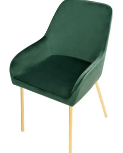 Sæt med 2 spisebordsstole LOVERNA Velour Grøn