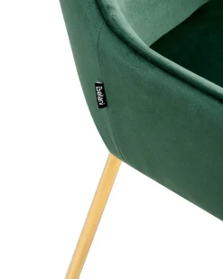 Sæt med 2 spisebordsstole LOVERNA Velour Grøn