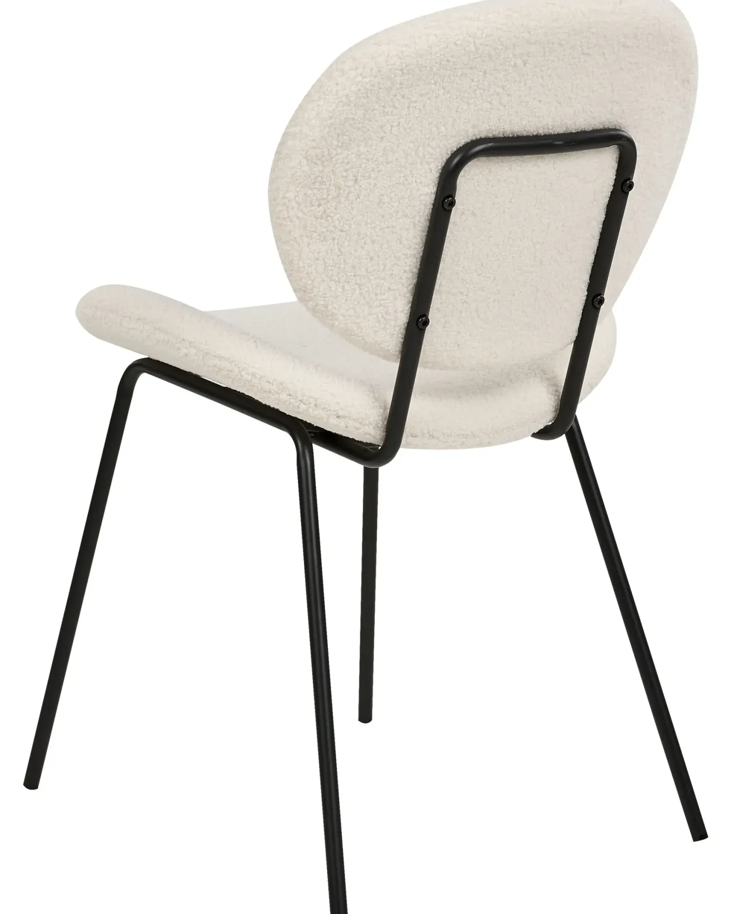 Sæt med 2 spisebordsstole LUANA Boucle Hvid