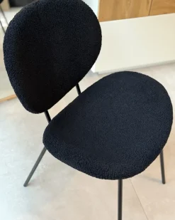 Sæt med 2 spisebordsstole LUANA Boucle Sort
