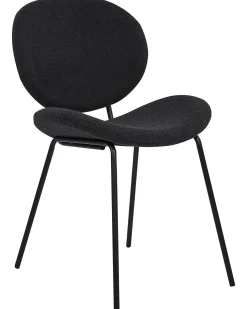 Sæt med 2 spisebordsstole LUANA Boucle Sort