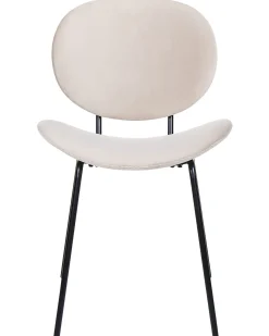 Sæt med 2 spisebordsstole LUANA Velour Lys Beige