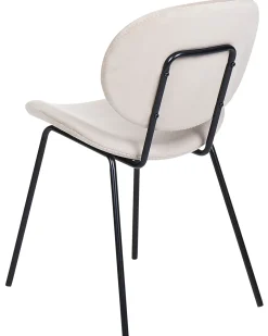 Sæt med 2 spisebordsstole LUANA Velour Lys Beige