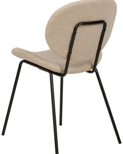 Sæt med 2 spisebordsstole LUANA Boucle Brungrå