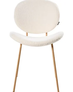 Sæt med 2 spisebordsstole LUANA Boucle Hvid
