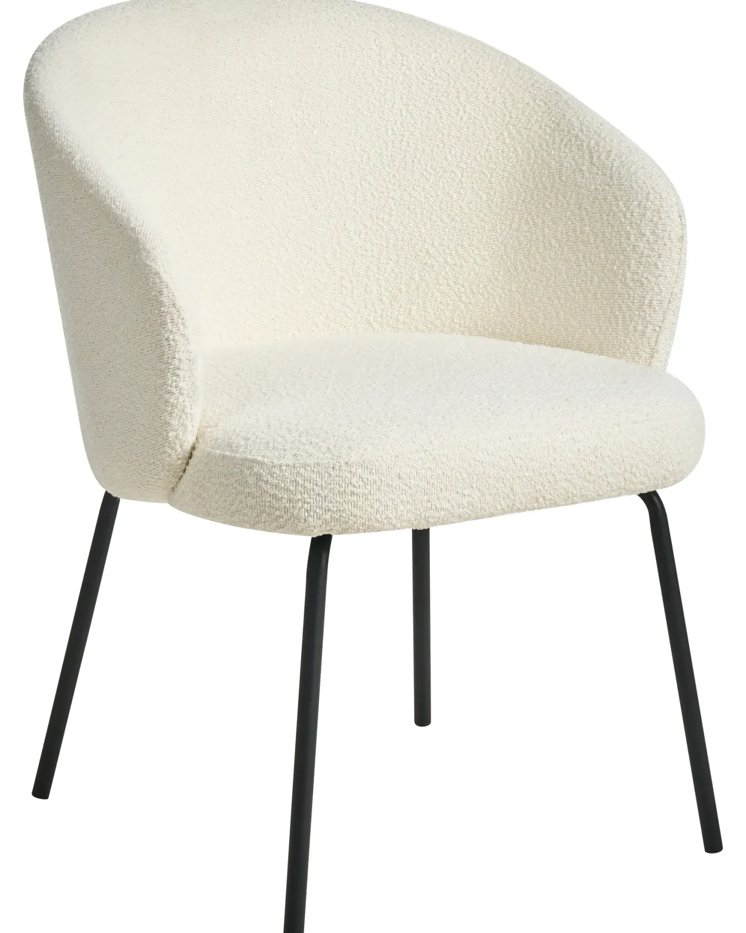Sæt med 2 spisebordsstole LUDDEN Boucle Lys Beige