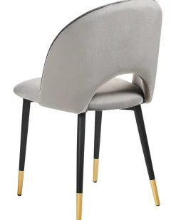 Sæt med 2 spisebordsstole MAGALIA Velour Grå
