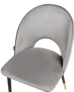 Sæt med 2 spisebordsstole MAGALIA Velour Grå