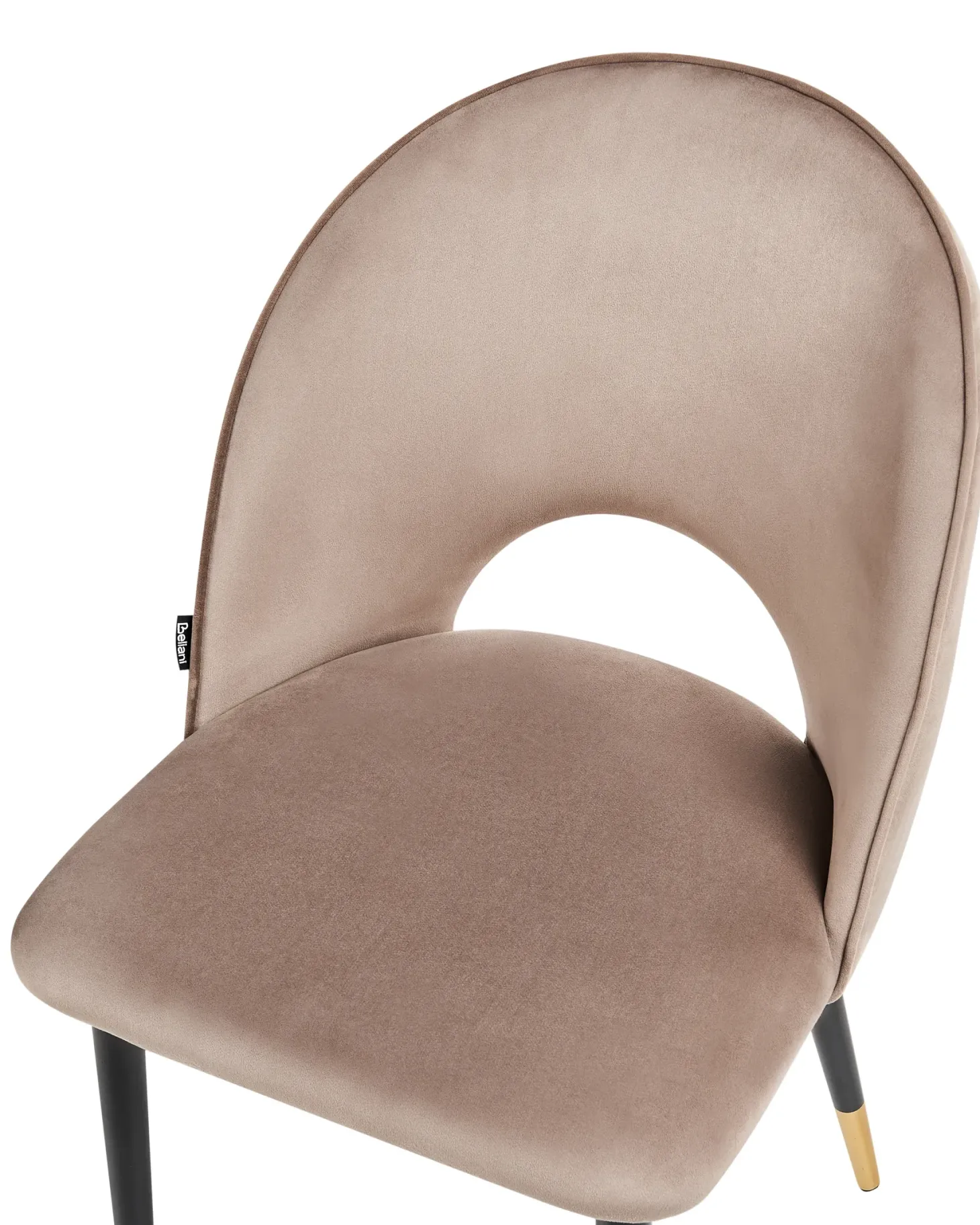 Sæt med 2 spisebordsstole MAGALIA Velour Brungrå