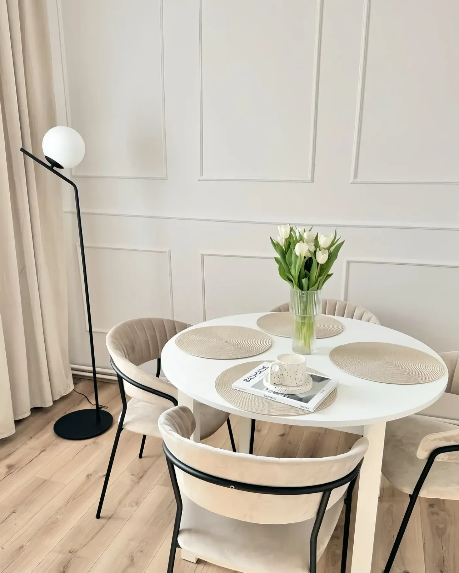 Sæt med 2 spisebordsstole MARIPOSA Velour Brungrå