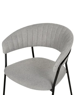 Sæt med 2 spisebordsstole MARIPOSA Boucle Grå